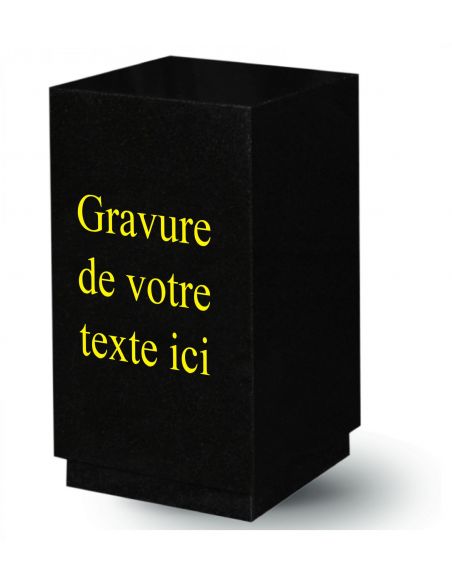 urne en granit avec gravure