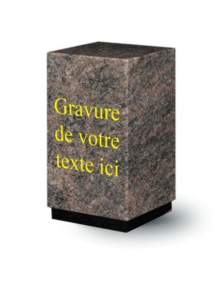 urne en granit avec gravure