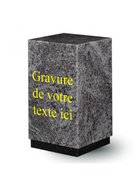 urne en granit avec gravure