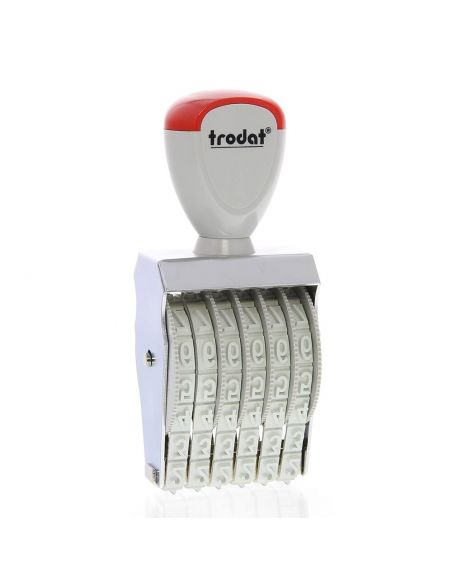 Tampon numéroteur 6 chiffres de 7 mm à encrage séparé trodat 1576