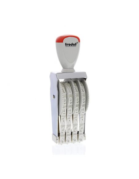 Tampon numéroteur 4 chiffres de 12 mm à encrage séparé trodat  15124 shiny wagraf colop