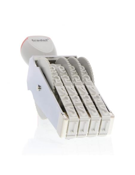 Tampon numéroteur 4 chiffres de 12 mm à encrage séparé trodat  15124 shiny wagraf colop