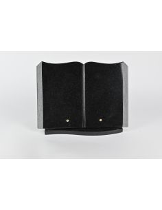 livre funéraire avec séparation  en granit  en noir fin avec gravure  2 formats disponible