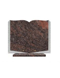 Livre funéraire 25x35 cm sans séparation  en granit himalaya blue avec gravure personnalisable