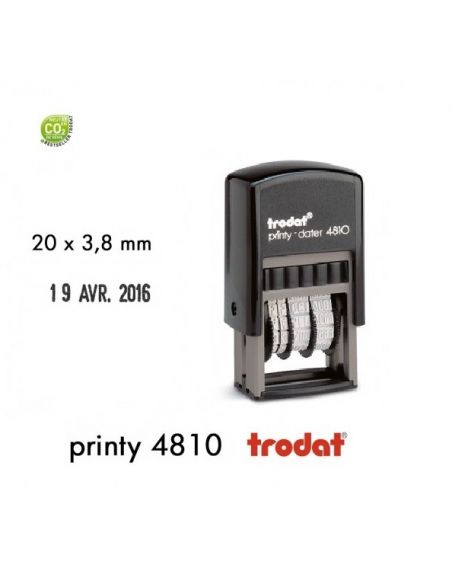Mini tampon dateur 20 x 3,8mm ref 4810 trodat taille date 3,8mm