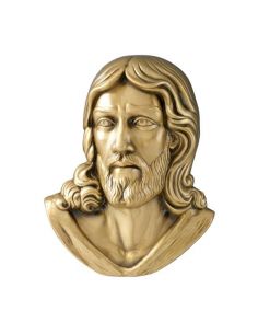 visage du christ  en bronze  funéraire pour plaque