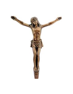christ crucifié en bronze  funéraire  hauteur 28 cm pour plaque mortuaire aix marseille