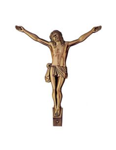 Christ crucifié en bronze  funéraire  hauteur 60 cm pour monument  mortuaire