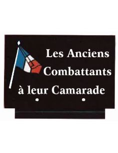plaque commémorative les anciens combattants à leur camarade pour cimetière