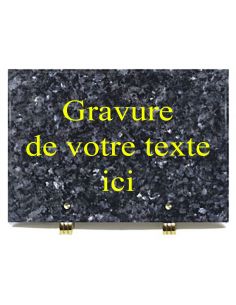 Plaque funéraire rectangulaire mass bleu plaque en marbre mortuaire 2