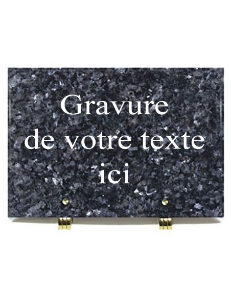 Plaque funéraire rectangulaire mass bleu plaque en marbre mortuaire