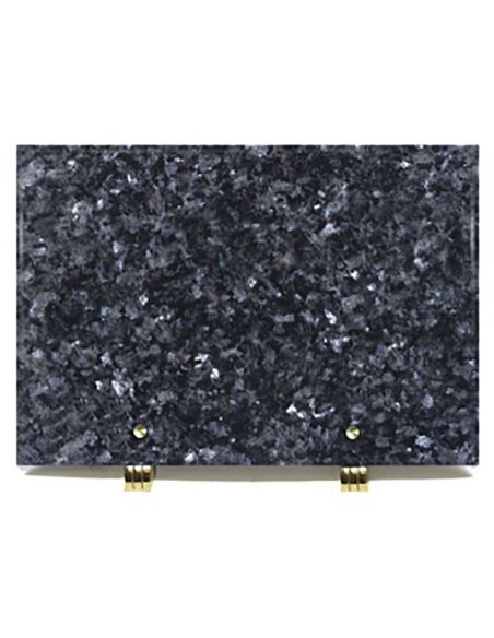 Plaque funéraire rectangulaire mass bleu plaque en marbre mortuaire