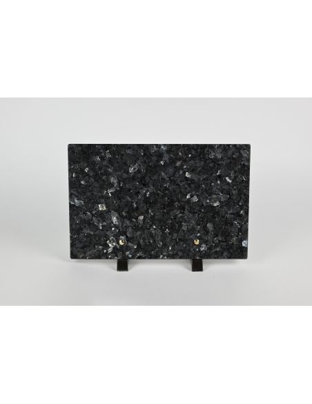Plaque funéraire rectangulaire 30x40 cm  En Granit Couleur labrador bleu