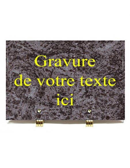 plaque mortuaire en mass blue gris bleu pour cimetiere forme rectangulaire