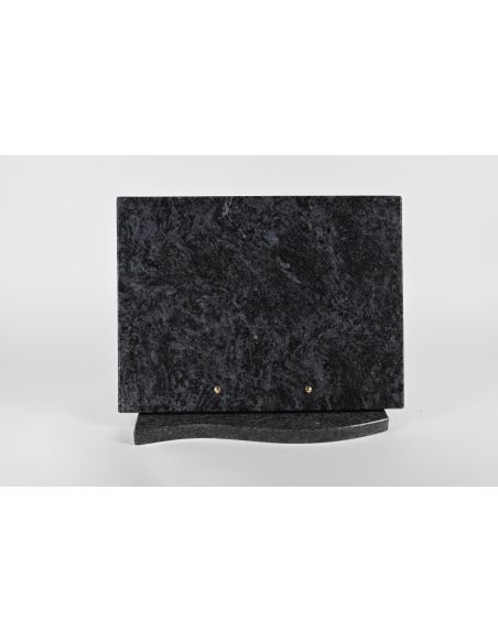 plaque de marbre gris bleu pour cimetière 20x30 25x35 30x40 cm avec socle